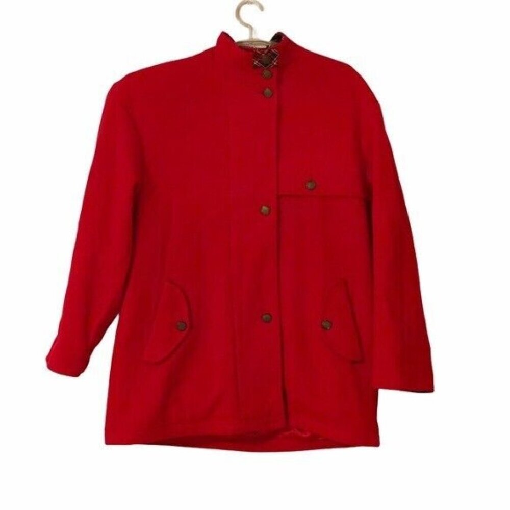 Mackintosh New England women's coat large Red‎ Wool Jacket